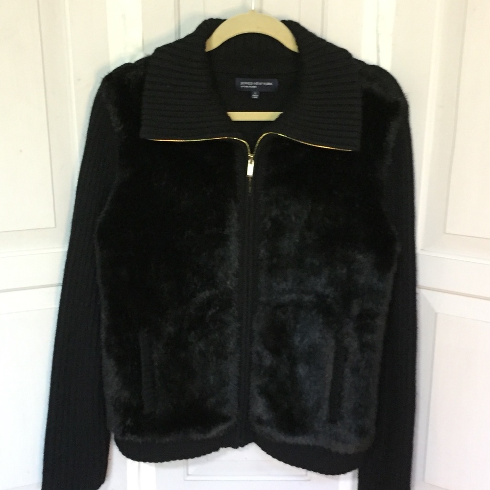 Jones New York Black Teddy Jacket